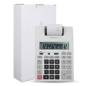 Calculadora Impresora Cassini de 12 Dígitos, Papel Térmico, Uso en Oficina, Finanzas y Comercio Minorista, Plástico Blanco - Product Image 1