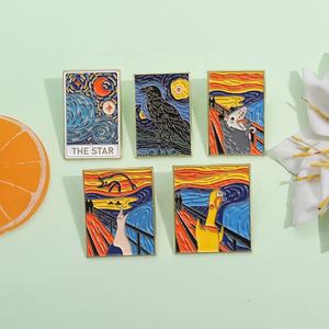 Ressam Van Gogh Yağlıboya Emaye Pin Yıldızlı Gece Broş Yaka Rozeti Sanat Takı Arkadaşlar için Hediye Toptan - Product Image 6