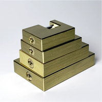 Cadenas rectangulaire en cuivre pour clés d'ordinateur ou clés à fente en S, cylindre de serrure horizontal, serrure horizontale en cuivre OEM