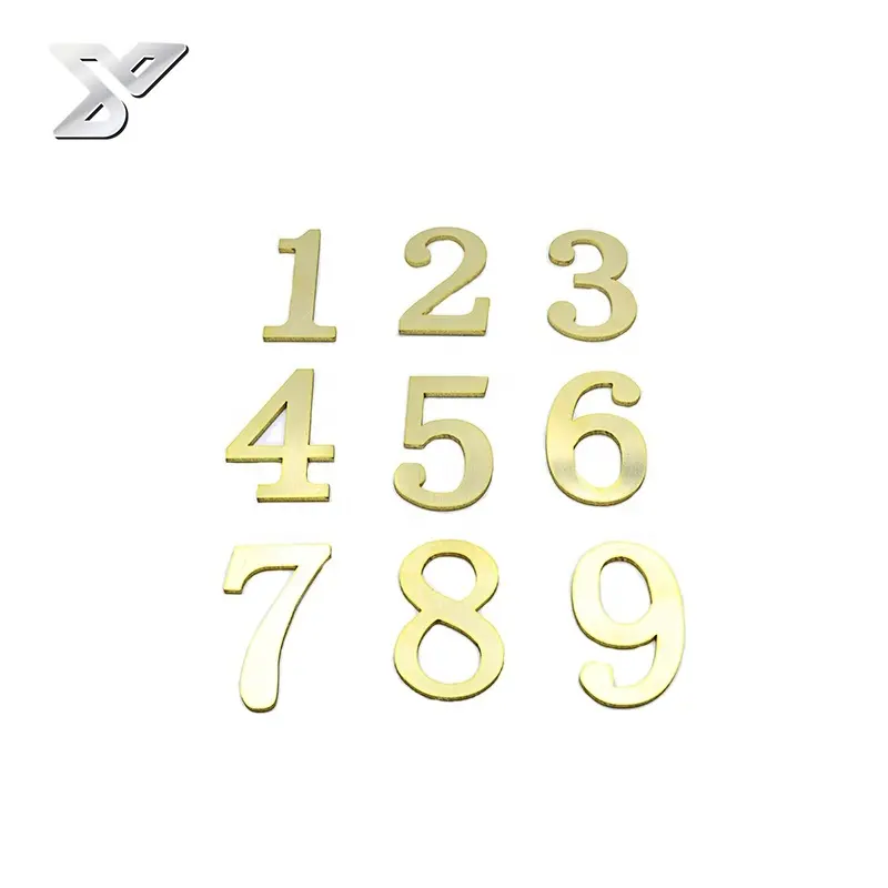 Dongguan Large floating Art Deco house front door numbers brushed stainless steel Laser cutting Numbers