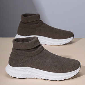 Chaussures décontractées pour hommes, style marche, respirantes, <span class=keywords><strong>en</strong></span> maille extensible, avec semelle intérieure <span class=keywords><strong>en</strong></span> forme de chaussette, semelle intermédiaire <span class=keywords><strong>en</strong></span> EVA, semelle extérieure <span class=keywords><strong>en</strong></span> caoutchouc, logo personnalisé - Product Image 2