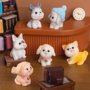 Figuras de Perros de Resina Pequeñas, Juguetes Realistas de Cachorros, Manualidades Educativas de Perros y Animales, Decoraciones <span class=keywords><strong>para</strong></span> Pasteles de Cumpleaños - Product Image 2