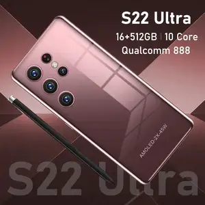 S22 Ultra ponsel pintar 4g 512 inci, ponsel pintar Android 10 Core 4g dengan kartu Sim ganda, 16Mp + 48MP 5.8 inci