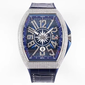 Reloj de Buceo Mecánico Automático Unisex de Lujo, con Cristal de Zafiro en Forma de Barril, Completamente Incrustado de Diamantes, Resistente al Agua hasta 50 Bares - Product Image 2