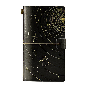 Cuaderno <span class=keywords><strong>de</strong></span> <span class=keywords><strong>Diario</strong></span> Creativo A5 con Banda Elástica Personalizada, Impresión UV en Cuero Retro Vintage <span class=keywords><strong>de</strong></span> las Doce Constelaciones, Regalo del Zodiaco - Product Image 1