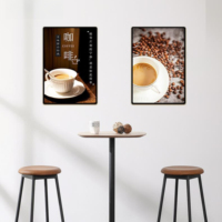 Boîte à lumière LED rectangulaire magnétique ultra-mince en aluminium, éclairée, pour affiche de cinéma, double face, alimentée par USB, suspendue, décorative 4000