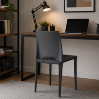 Chaise de salle à manger d'extérieur en plastique moderne Nordic Bellini – Design élégant, minimaliste et créatif pour la maison, non pliable, idéale pour les cafés et les salles de conférence