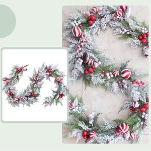 Guirlande de Noël Artificielle de Luxe de Haute Qualité, Personnalisée par une Entreprise Professionnelle, en Plastique, pour Décoration d'Escaliers et de Portes - Product Image 2