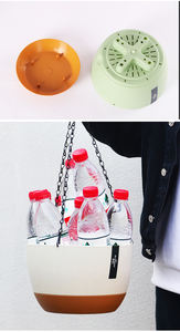 <span class=keywords><strong>Pot</strong></span> de fleurs suspendu en plastique <span class=keywords><strong>blanc</strong></span> avec chaîne métallique, vente chaude en usine, décoration d'intérieur - Product Image 3