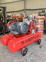 Compresseur d'air à piston portable YiBang 18,5 kW 3,5 m³/min 5 bars à double réservoir, refroidi par air, pour travaux routiers