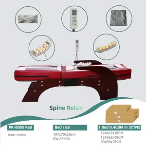 Электрическая массажная кровать Seragem, кровать для всего тела, Акупрессурная кровать, Нефритовый ролик, камень, Инфракрасная тепловая массажная кровать в массажном столе