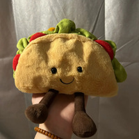 Ensemble de peluches Fast Food : Burger, Taco, Pizza – Jouets en peluche fantaisie souples 31-50cm pour jeunes de 7 à 14 ans