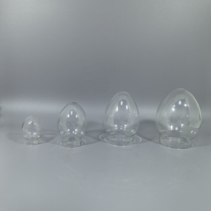 Kit Fai-da-Te per Sfere di Vetro a Forma di Uovo con Neve, Cupola Ovale in Vetro Trasparente, Decorazione per la <span class=keywords><strong>Casa</strong></span> <span class=keywords><strong>e</strong></span> Idea Regalo - Product Image 2