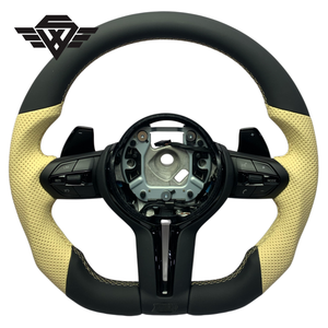Volant de voiture en cuir pleine fleur de style sport de haute qualité pour <span class=keywords><strong>BMW</strong></span> M3 M5 F32 F20 X6 X5 F10 F30 F31, design personnalisé d'usine - Product Image 1