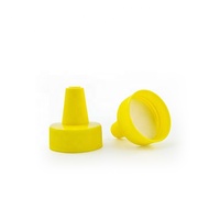 Bouchon à visser en plastique PP durable de 38 mm avec embout jaune, personnalisable, anti-fuite, pour bouteilles de sauce tomate et de miel