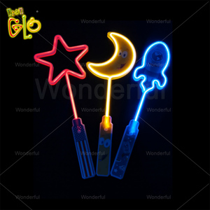 Led Đảng Neon Cây Đũa phép ánh sáng lên đồ chơi Glow nhấp nháy buổi hòa nhạc cổ vũ thanh cổ Tích Cây Đũa Phép giáng sinh Halloween sinh nhật đám cưới Cây Đũa phép Neon - Product Image 2