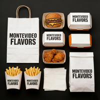 Venta Directa de Fábrica, Juego de Cajas de Embalaje de Papel para Alimentos Personalizadas, Caja de Papel para Comida para Llevar, Papas Fritas, Pollo Frito, Hot Dog, Hamburguesa
