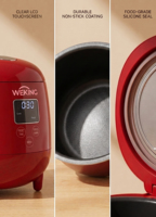 Cuisinière électrique multifonction 1,2 L, facile à transporter, avec écran tactile, poignées portables, OEM pour usage en restaurant