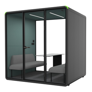 Cabine de réunion insonorisée moderne et mobile pour 4 personnes, idéale pour les discussions acoustiques en extérieur, cabine de conférence privée et silencieuse - Product Image 3