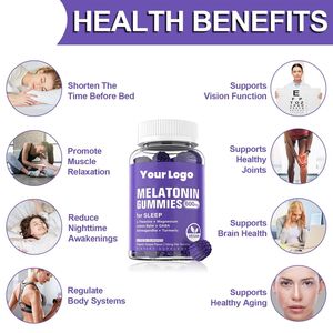 FOE Bonbons pour le sommeil Bonbons à la mélatonine Un gommes naturelles pour le sommeil Relaxant et reposant Bonbons végétaliens à la mélatonine d'excellente qualité - Product Image 5