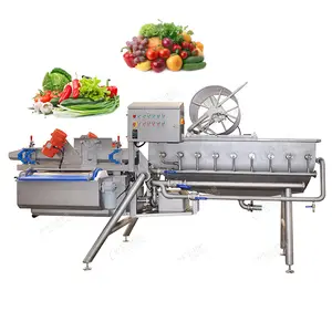 Customized Multi use Vegetables and Fruit Salad making Machine Vegetable Washer Cutting Cleaning Washing Line