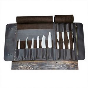 Étui de protection anti-odeur en cuir véritable pour couteaux de chef, boîte de rangement pour couteaux de cuisine, organiseur professionnel d'outils culinaires pour la cuisine - Product Image 1