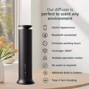 Difusor <span class=keywords><strong>de</strong></span> Aroma Portátil Recargable Electrónico con Sensor Bluetooth, Nebulizador Automático sin Agua para Cocina, Oficina y Uso Comercial - Product Image 1