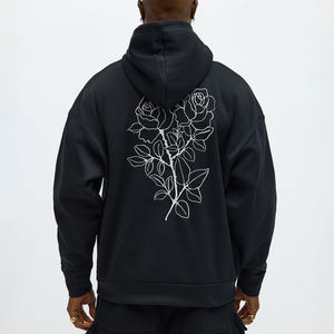 Sudadera con capucha personalizada informal de alta calidad transpirable anti-pilling Rose Thorns para hombre - Product Image 3