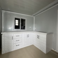 Maison conteneur d'emballage plat de luxe Maison préfabriquée mini conteneur pliable avec structure légère en acier