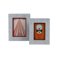 Yatak Odası Minimalist İki Tonlu Kontrast Fotoğraf Çerçevesi Dikey Standlı Yumuşak Yüzeyli Soyut Geometrik Sanat Resim Çerçevesi