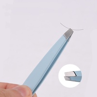 Pinzas de cejas de acero inoxidable de etiqueta privada y juego de herramientas de extensión de pestañas tijeras de cejas puntiagudas