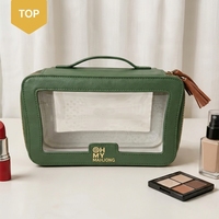 Sac de rangement de luxe moderne pour Mahjong, écologique, imperméable, pliable, en PVC transparent, style américain, avec fermeture éclair et franges pour poker