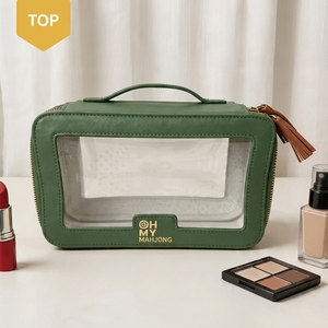 Bolsa de Almacenamiento de Mahjong Moderna y Lujosa, Ecológica, Impermeable, Plegable, Transparente, de PVC, con Cierre y Flecos, Estilo Americano, <span class=keywords><strong>para</strong></span> <span class=keywords><strong>Póker</strong></span> - Product Image 1