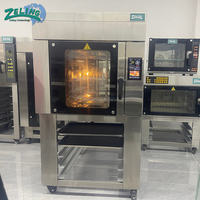 Horno de Convección de Aire Caliente Rotatorio Industrial, Máquina de Hornear Eléctrica de 5 Bandejas, Motor de Giro Positivo y Reversible, Equipo de Panadería de Ahorro Energético