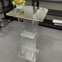 Atril de Acrílico Transparente para Iglesia, Escuela o Eventos, Podio para Decoración