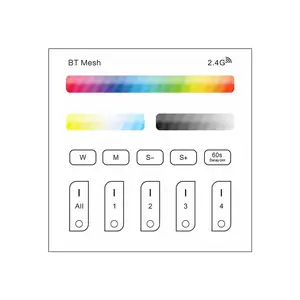 Malha inteligente de led, milhões de cores, wifi, painel de toque inteligente, controle remoto, interruptor de parede 2.4 ghz, transmissão sem fio