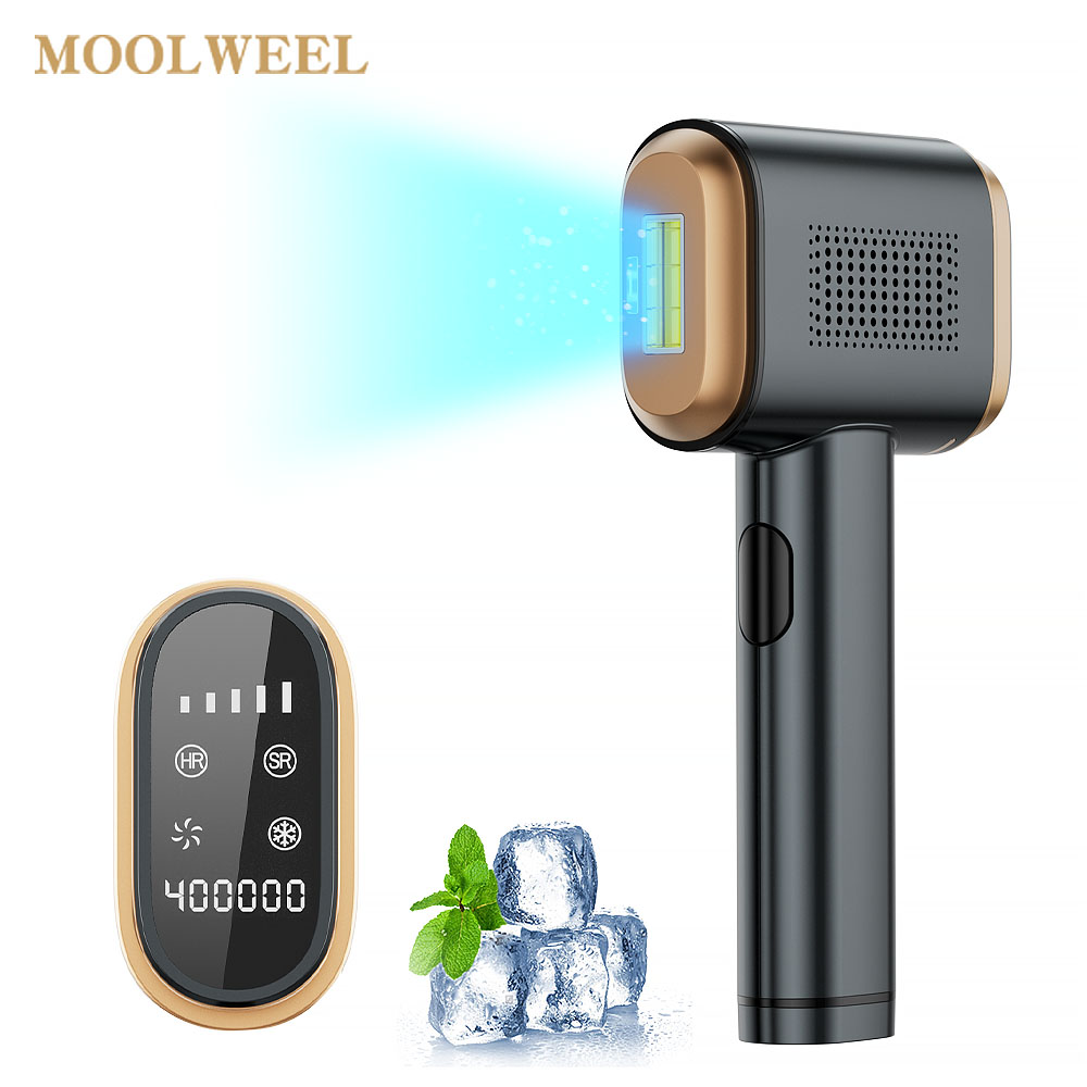 Профессиональный портативный IPL-аппарат Moolweel T023K, оптовая продажа, интенсивный импульсный лазер, безболезненное устройство для домашнего использования, косметическое устройство для женщин