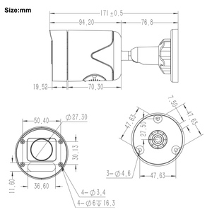 5MP เลนส์ตาปลา2.1มม. มุมกว้าง hik DH <span class=keywords><strong>UNV</strong></span> TVT กล้องรักษาความปลอดภัยใช้ได้ทั้งกลางแจ้งกันน้ำเครือข่าย POE กล้องพาโนรามา - Product Image 6