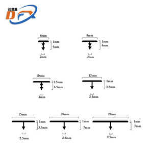 Dafuxin OEM hình chữ T hợp kim nhôm trang trí TRIM bền chống ăn mòn và dễ dàng để cài đặt để sử dụng nhà - Product Image 5