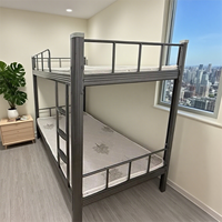 Lit superposé moderne en métal pour dortoir, appartement, école, avec cadre en acier robuste, lit de repos pour le personnel