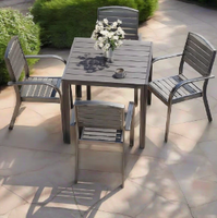 Chaise de jardin moderne minimaliste très vendue, fauteuil en plastique et bois avec structure en acier galvanisé pour patio et balcon, idéal pour la détente