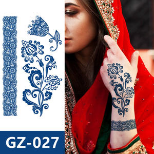 สติกเกอร์รอยสักชั่วคราวลายเฮนน่าอาหรับแบบอินเดียถ่ายโอนน้ำได้นาน2สัปดาห์โรงงานน้ำผลไม้คุณภาพสูง - Product Image 3