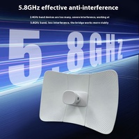 Punto de Acceso Exterior Lead WB1500 5.8G Gigabit 900Mbps 27dBi, Router CPE, Puente Inalámbrico, Repetidor WiFi PTP 25KM IEEE 802.11ac POE