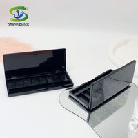 Nouvelle boîte à fards à paupières rectangulaire pliable en plastique haut de gamme, personnalisable en couleur, pour huit compartiments, emballage vide sur mesure