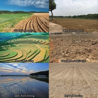 Équipement de nivellement de terres agricoles 2.5m Joint Laser Préparation des terres Grattoir Niveleur pour tracteur