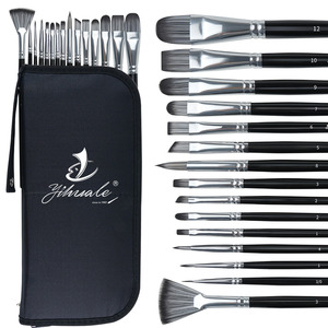 Yihuale Set pittura artista <span class=keywords><strong>pennelli</strong></span> 15 pezzi di Nylon sintetico <span class=keywords><strong>per</strong></span> capelli ad olio acquerello acrilico con borsa in <span class=keywords><strong>tela</strong></span> - Product Image 2