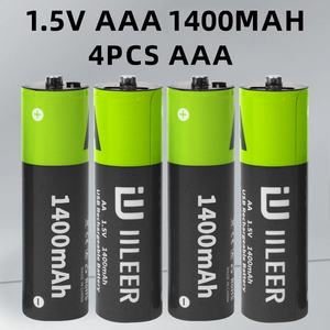 Batteries rechargeables IILEER AA 1400mAh, 1200 cycles, batterie lithium-ion 1,5V avec port Type-C - Product Image 6