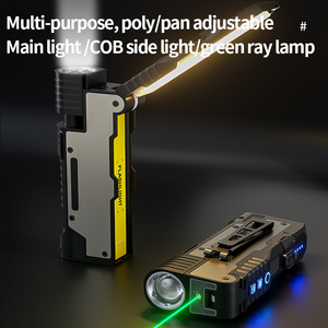 ยุนมัยไฟฉายยุทธวิธีแบบชาร์จไฟได้ LED ความเข้มสูงกลางแจ้งอเนกประสงค์แบบพับได้ไฟซ่อมรถยนต์ - Product Image 2