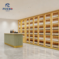 Idées de présentation pour magasins d'alcool, comptoir de magasin d'alcool, étagères de présentation de vin, présentoir LED pour bar, décoration de magasin d'alcool