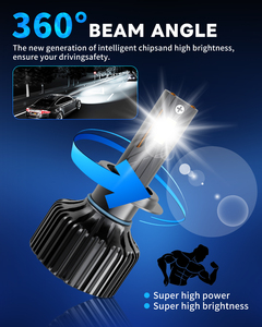 Bombillas LED para faros delanteros de coche de alta potencia de 300W 50000 lúmenes <span class=keywords><strong>Faro</strong></span> Bombillo H4 9003 H19 con ventilador 6000K Temperatura de Color - Product Image 3